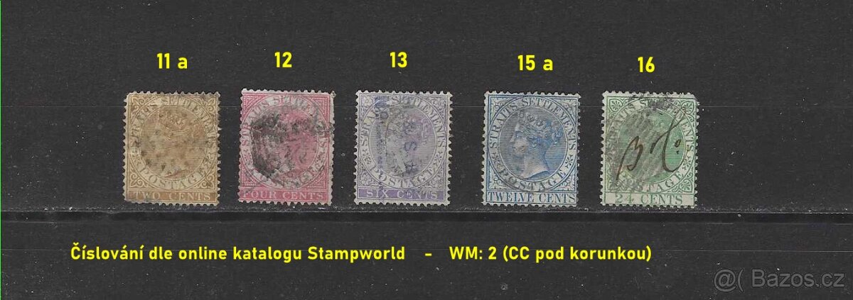 známky Britských kolonií - Straits Settlement 4)