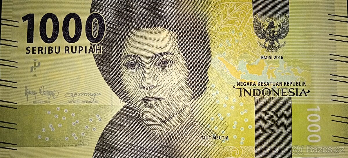 1000 rupií Indonésie 2016 UNC