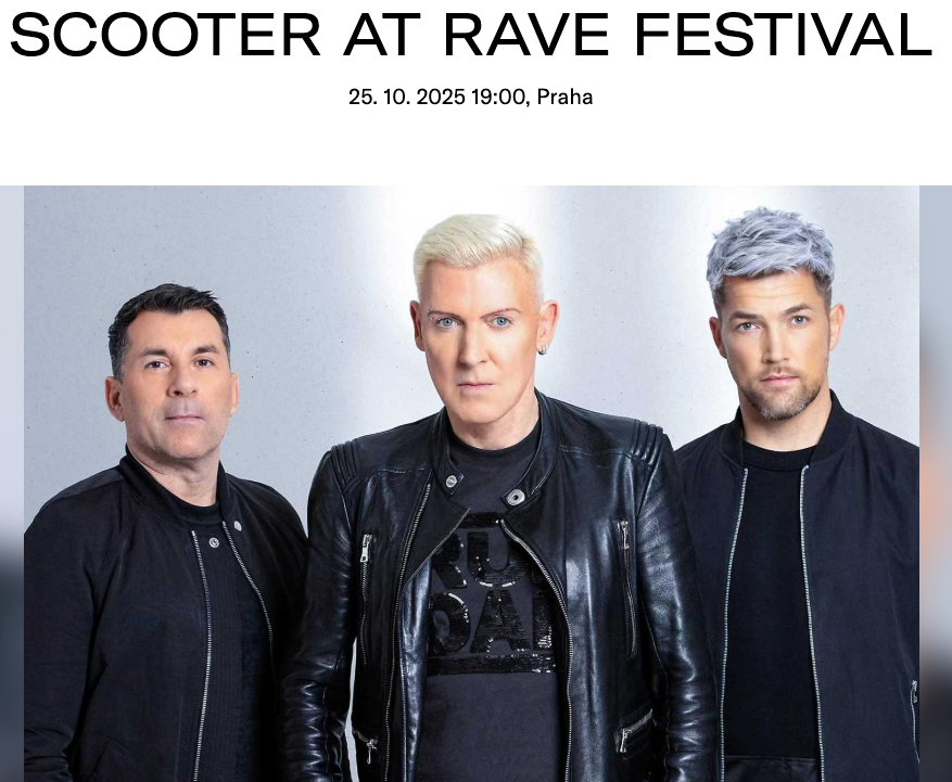 SCOOTER na RAVE Festivalu Datumso 25. 10. 2025 19:00sob.
