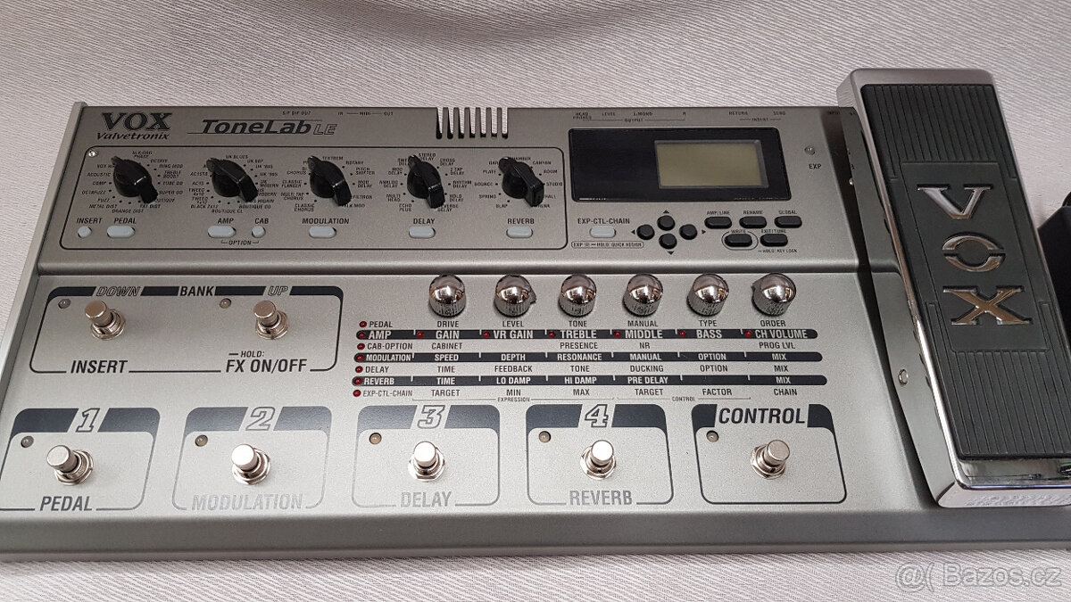 Lampový kytarový multiefekt VOX ToneLab LE a trafo