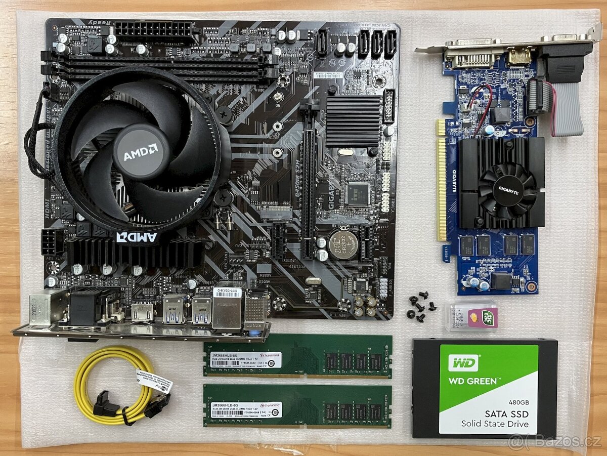 GIGABYTE + Ryzen3 3100 + 16GB + 480GB SSD + GFX