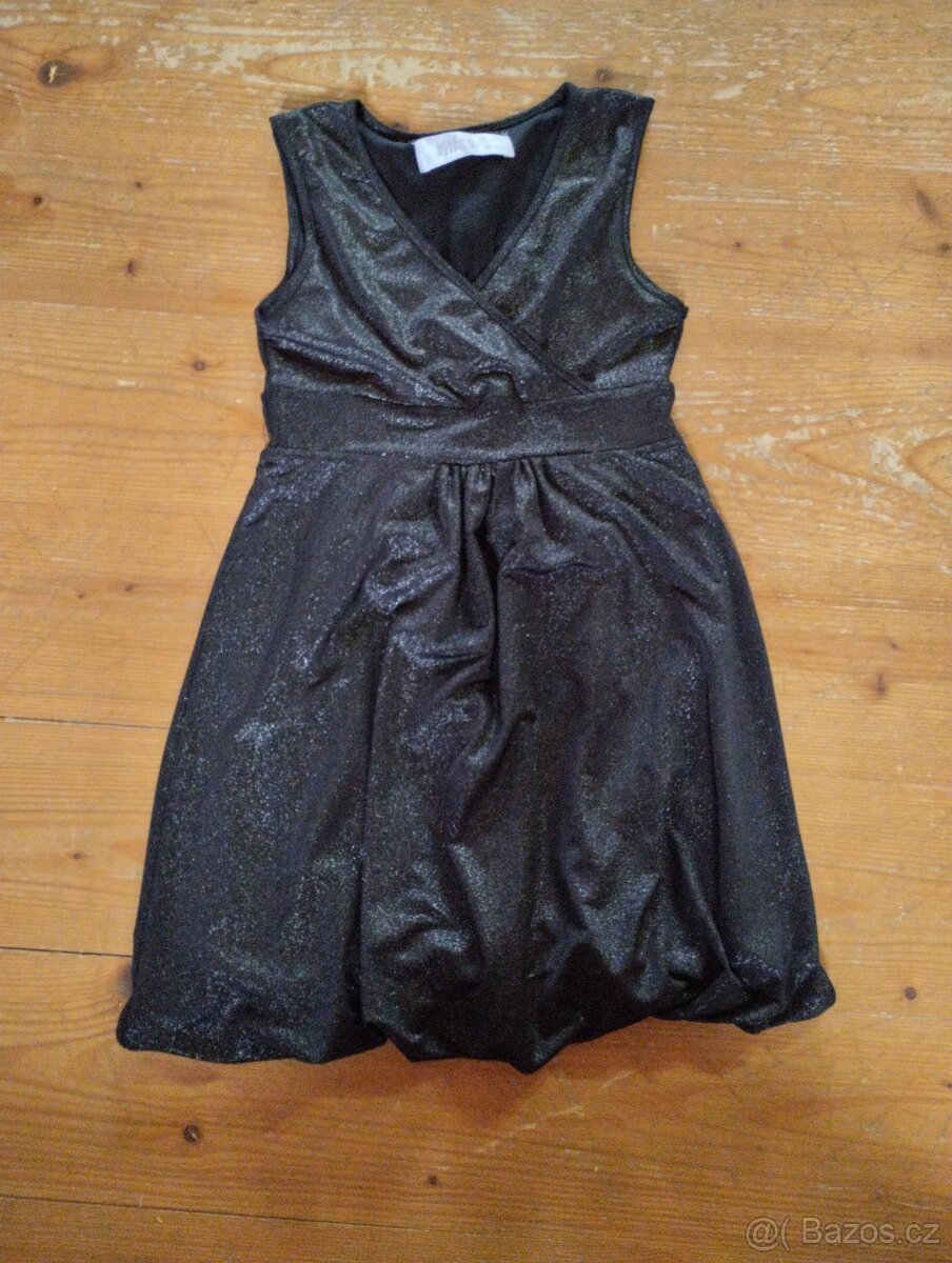 Dívčí třpytivé šaty velikost 128/134