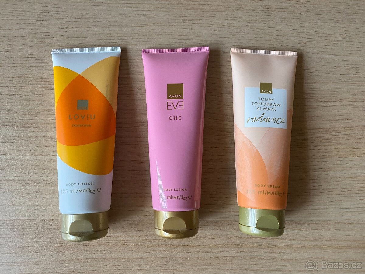 Nová dámská tělová mléka, krémy Avon - 125 ml - různá