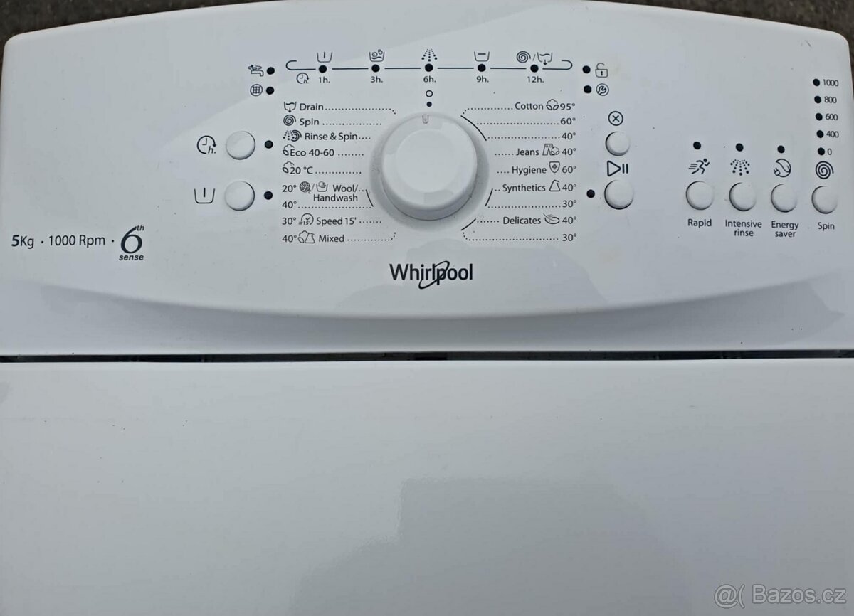 PRACKA WHIRLPOOL,HORNI PLNENI,5KG,ZANOVNI,PLNE FUNKCNI