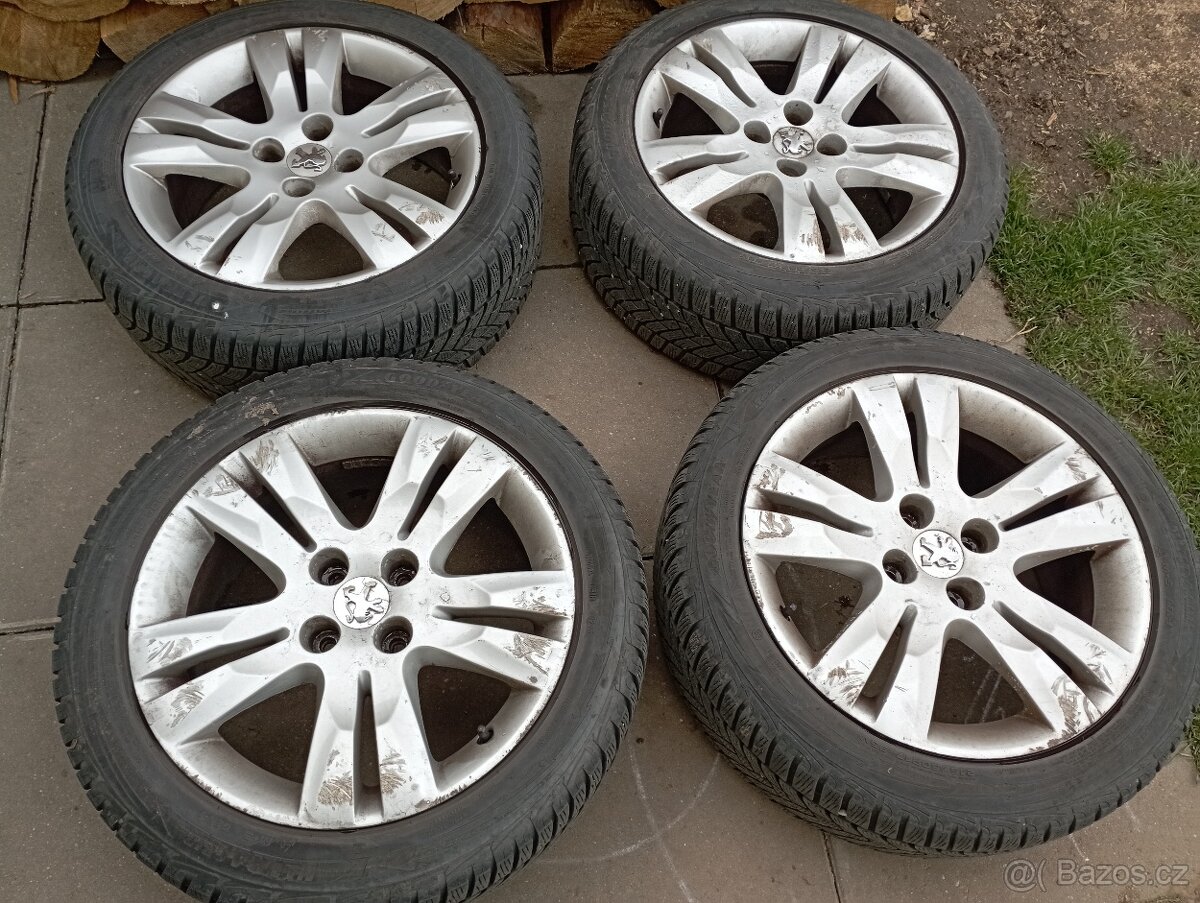 Alu kola 4x108R17 Peugeot 5008 + zimní pneumatiky