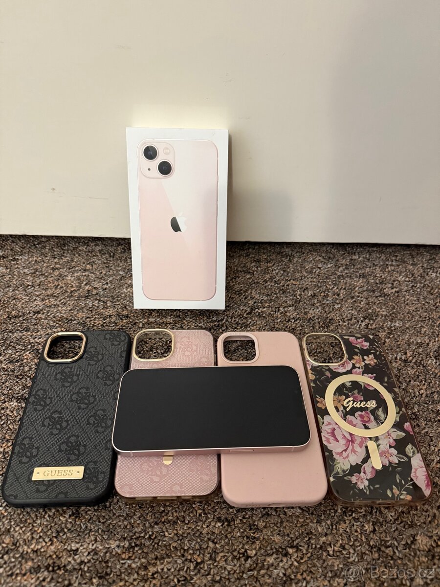 Apple iPhone 13 128gb Pink. TOP stav, obaly a sklo.
