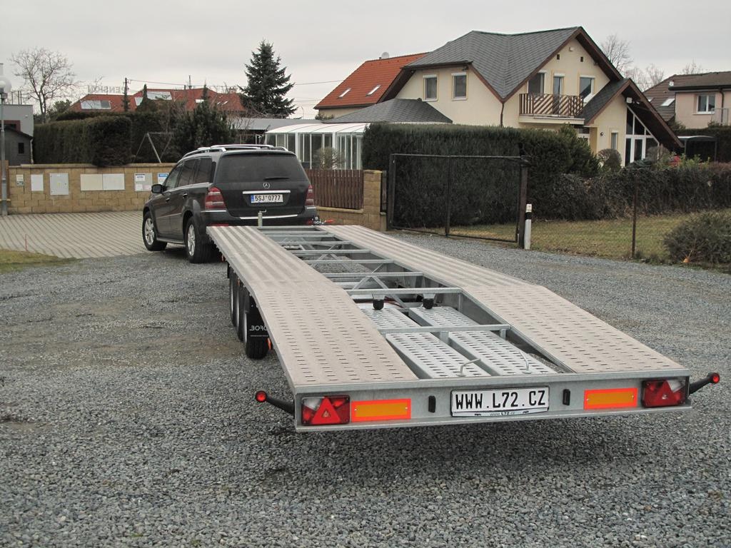 Vlek na 2 vozy ložná 8500x2100 jak nový skoro nepoužitý