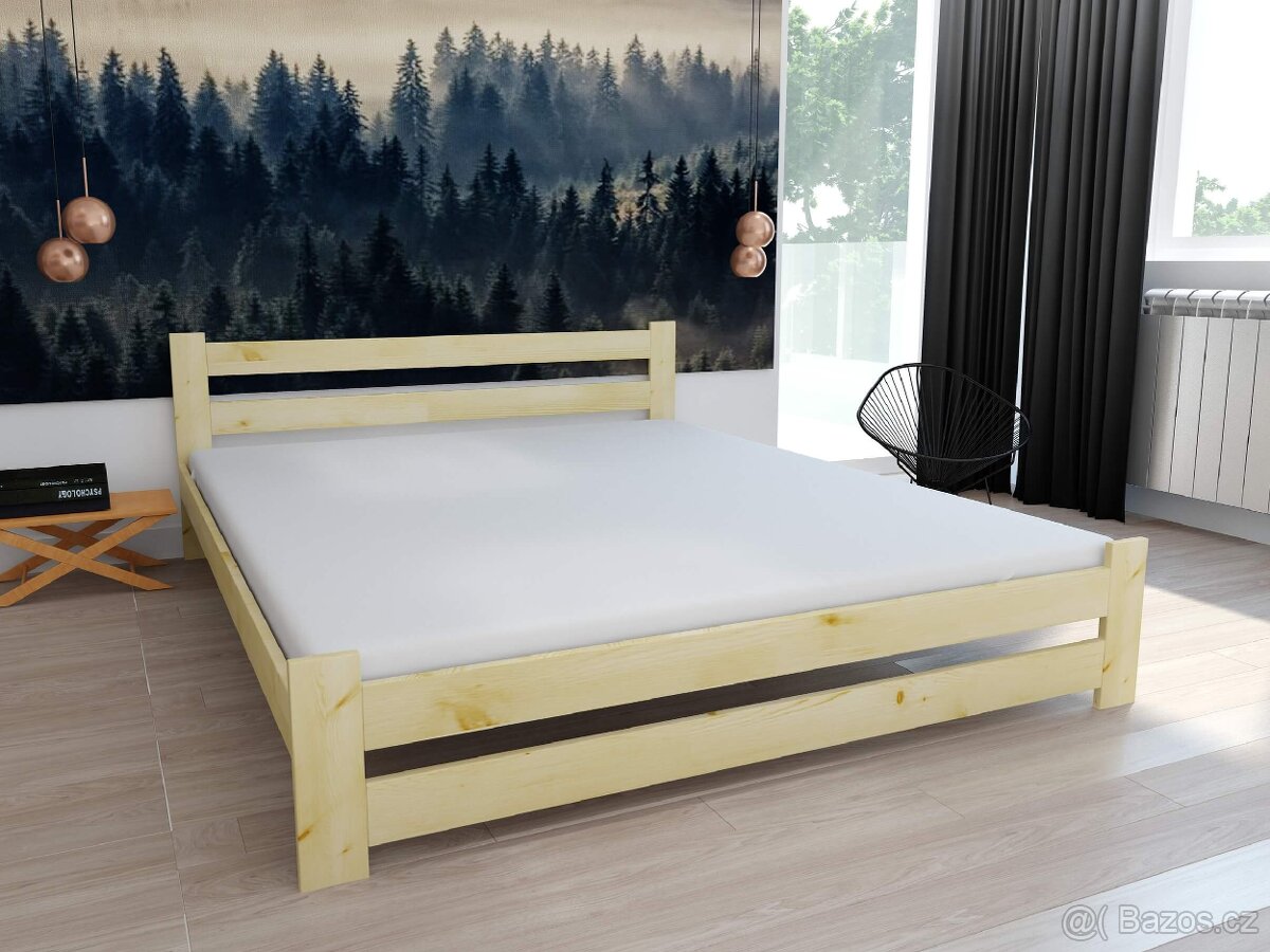 Nová postel 160x200 cm + ROŠT ZDARMA