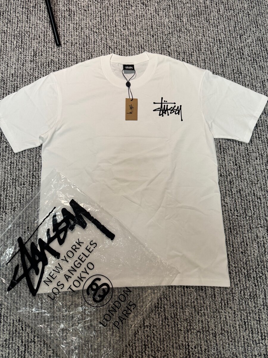 stussy dice tee svetle modre