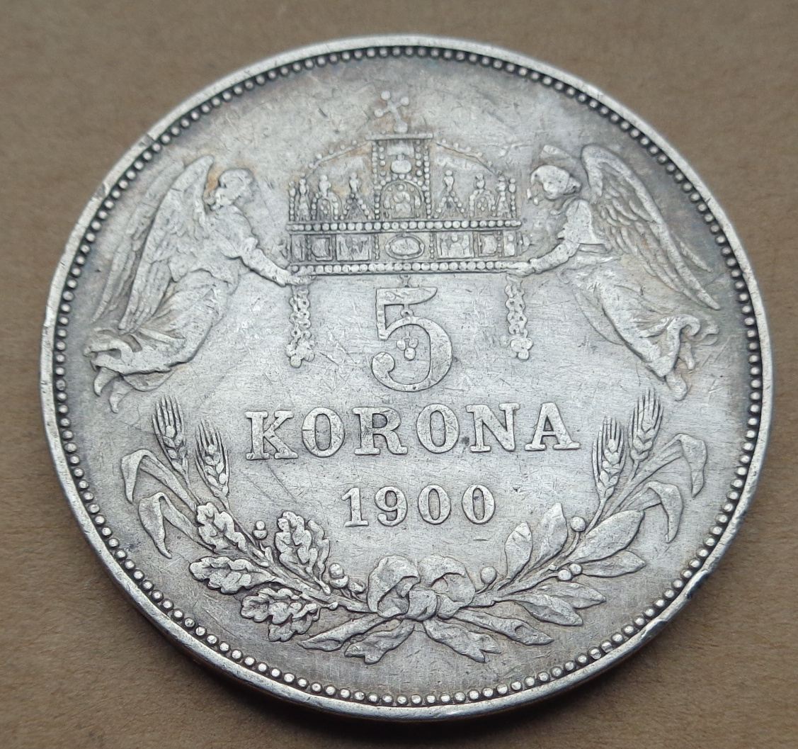 5 koruna 1900 KB