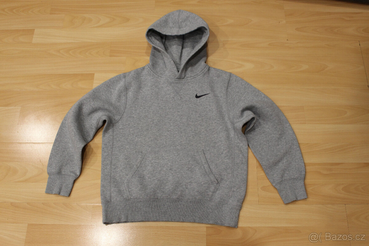 Šedá mikina Nike, vel.140/152 (10-12 let)