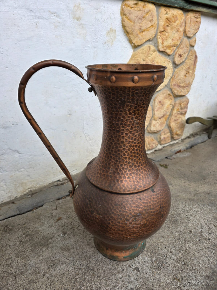 Měděná/mosazna váza 57cm