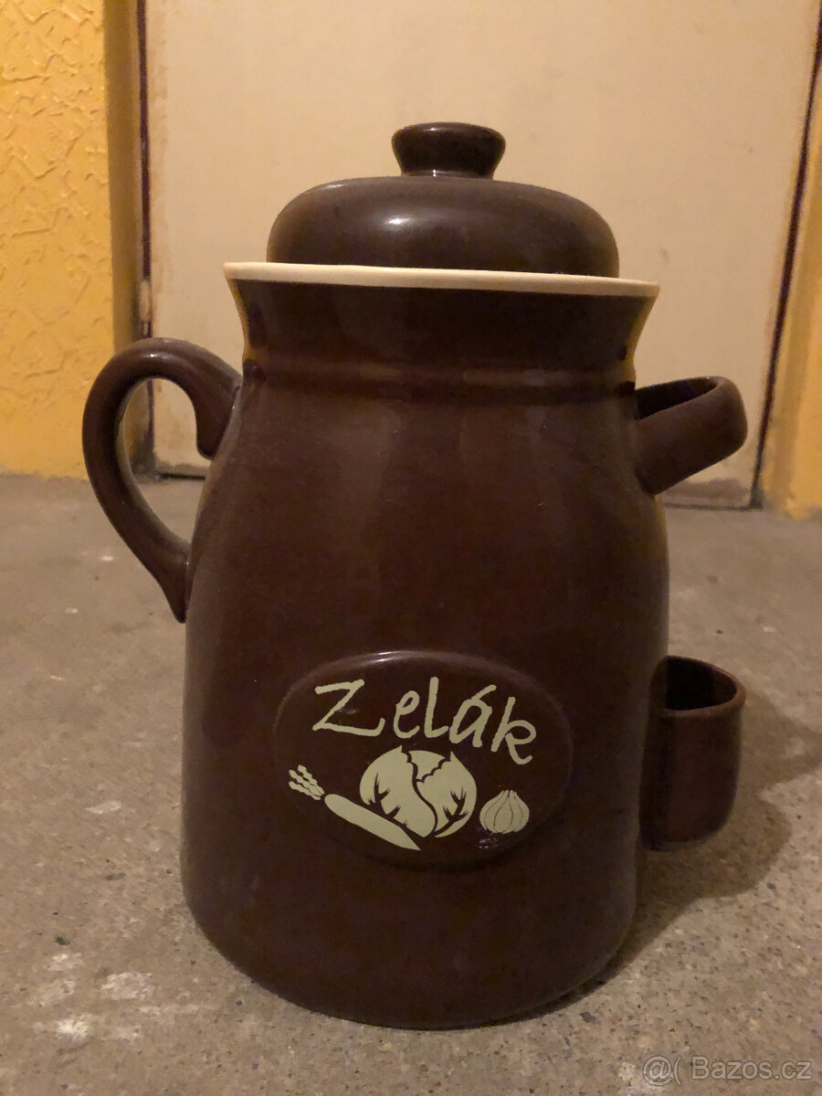 Zelák, hrnec na nakládání zelí (Orion) s těžítkem