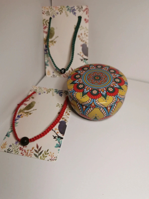 Set svíčky a 2x Shamballa náramek