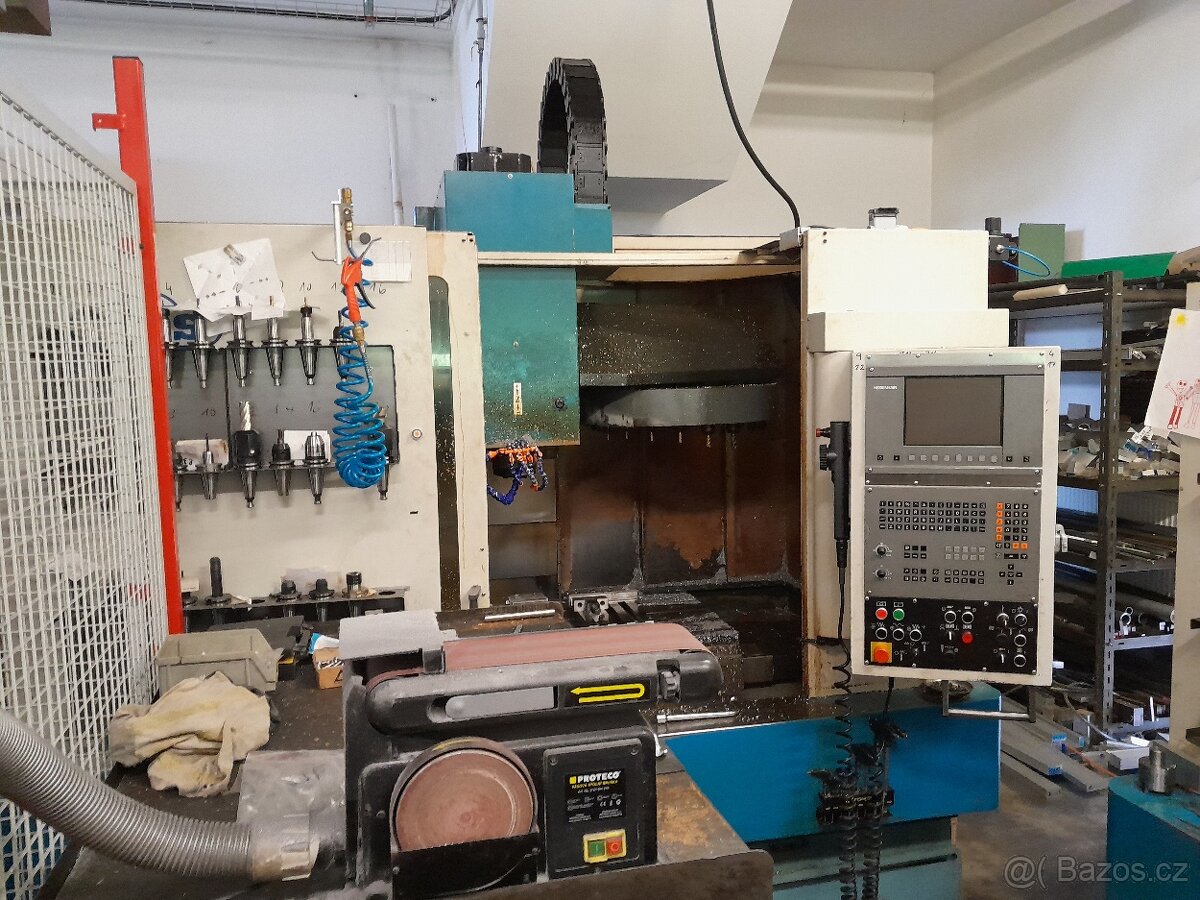 Prodám CNC obráběcí stroj Mas MCV 1000 + 4.osa Lehmann
