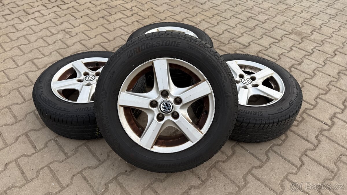 4x al kola 5x112 15 + pneu letní 195/65 R15