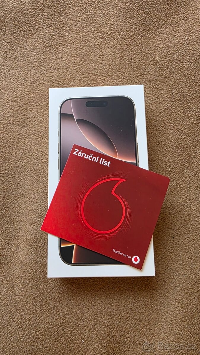 iPhone 16 Pro 128GB pouštní titan nový 2r. zár. Praha/LBC