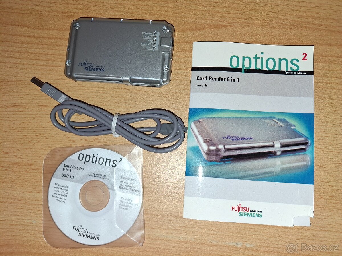 Fujitsu Siemens Card Reader 6v1 retro čtečka karet