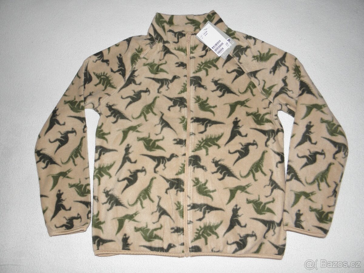 Nová fleecová mikina s dinosaury zn. H&M vel.134/140