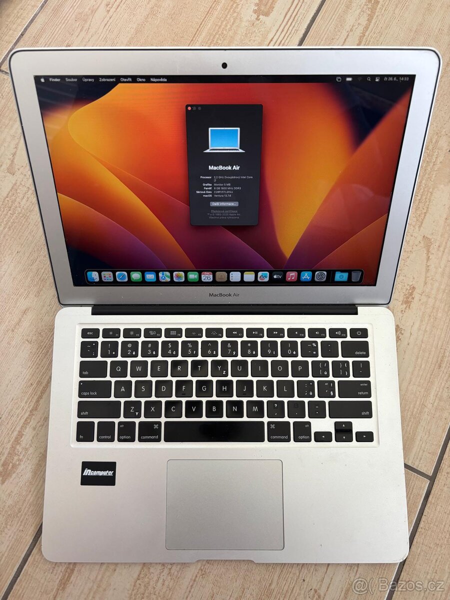 Apple MacBook Air i7 late 2015 A1466 OS Ventura