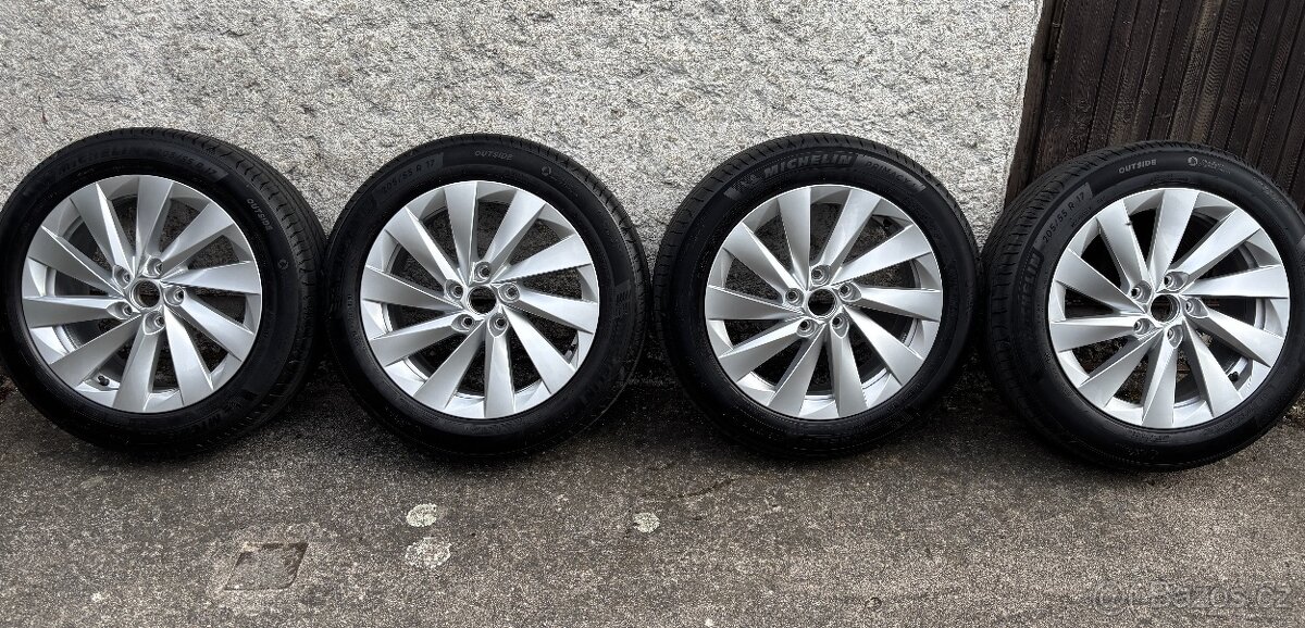 Nová kompletní sada, kola 17" MENSA + Michelin na Octavia 4