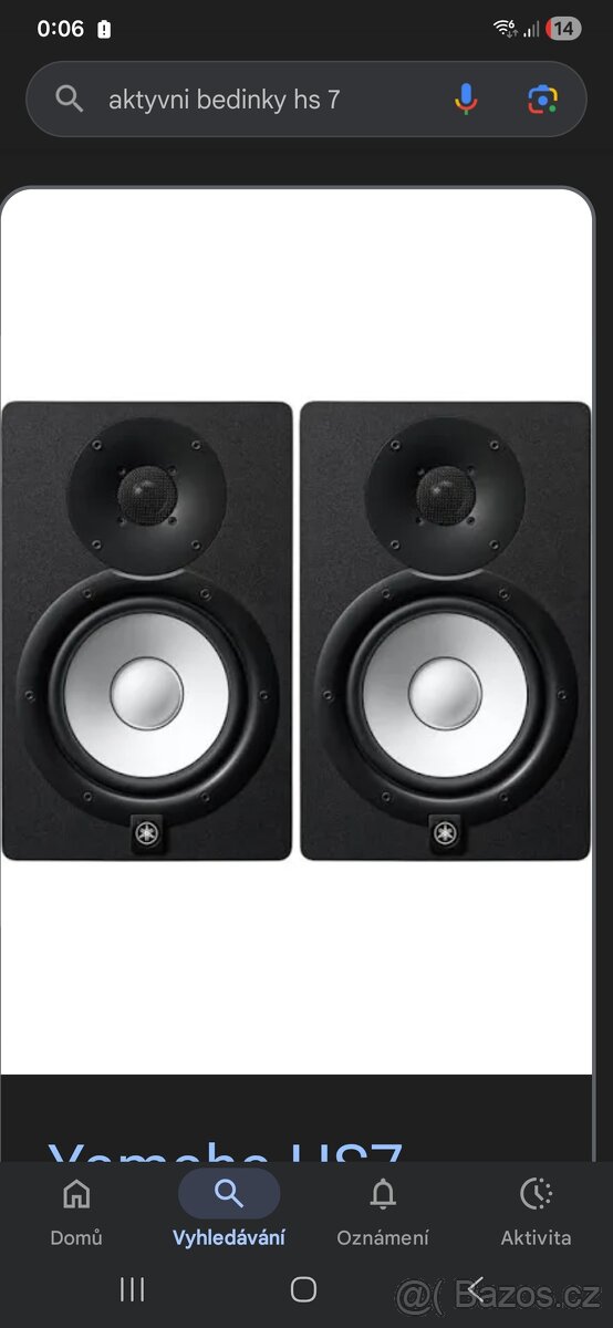 Yamaha aktivní reproduktory hs7