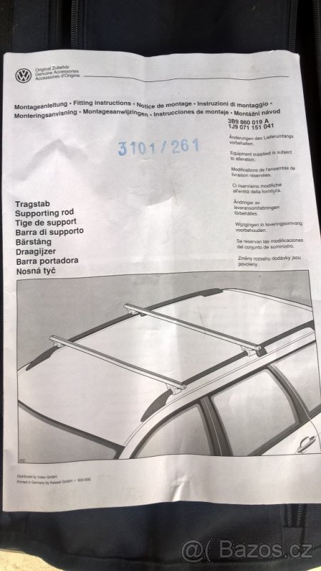 střešní nosič na VW