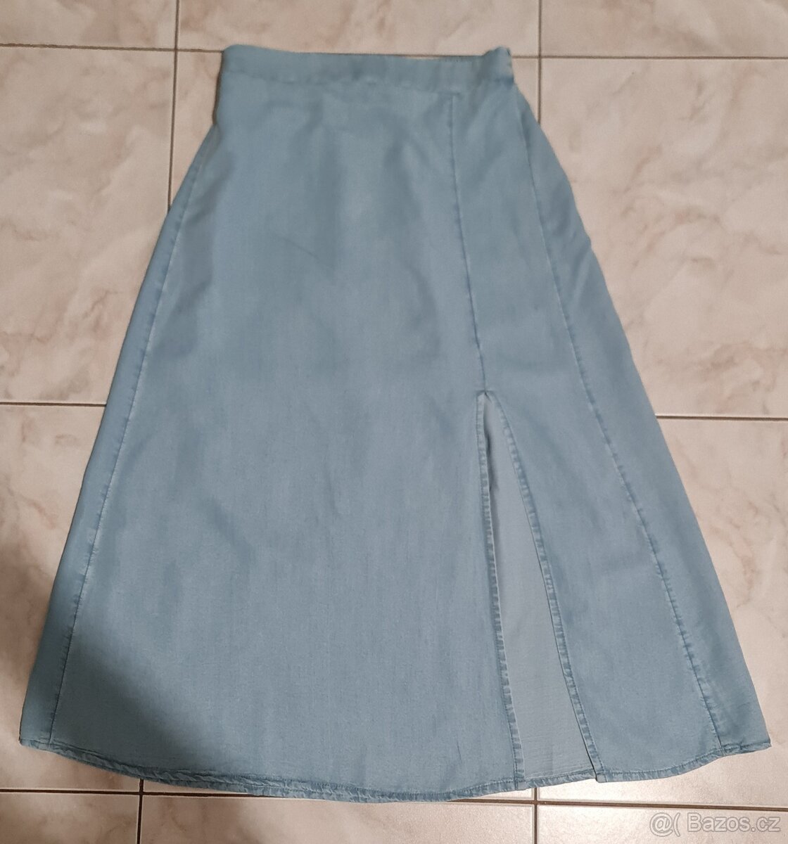 Modrá midi sukně - jako nová