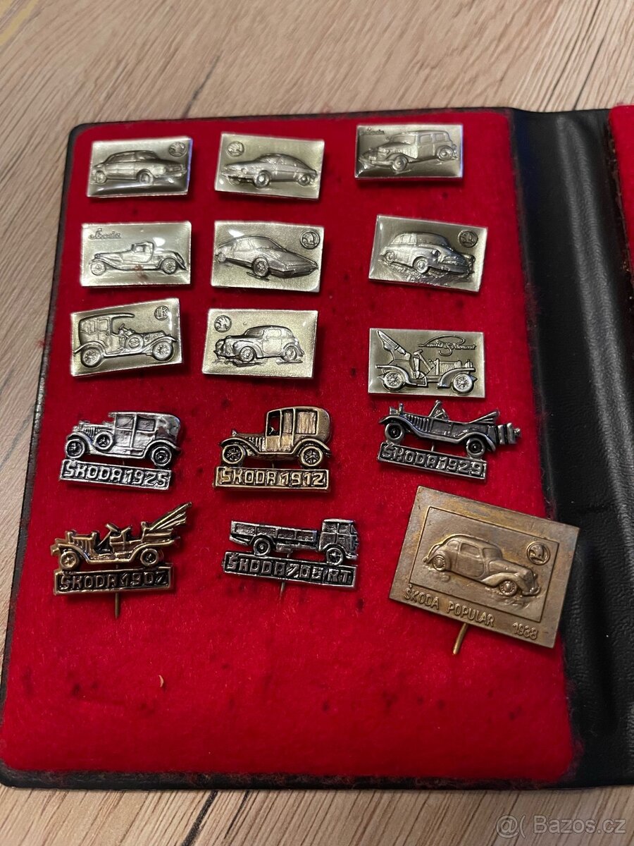 Staré odznaky Škoda, Praga, Avia, Tatra, Ford, Velorex