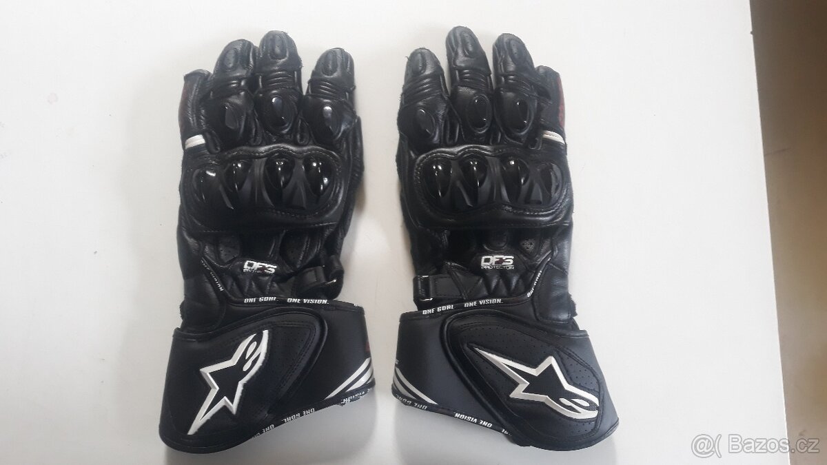 Alpinestars GP Plus R - kožené silniční rukavice, černé