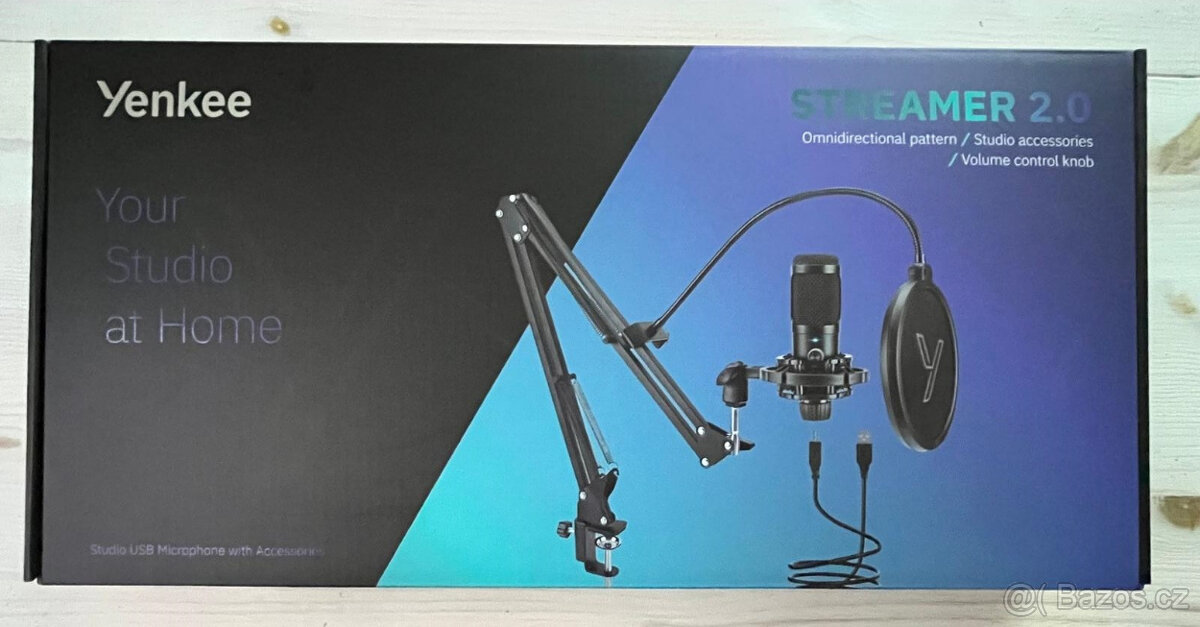 Mikrofon YENKEE YMC 1031 STREAMER 2.0 - úplně nový