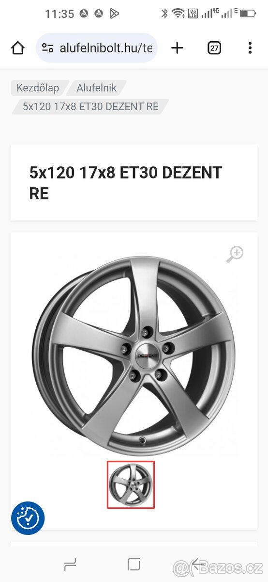 ALU kola 5×120 r 17