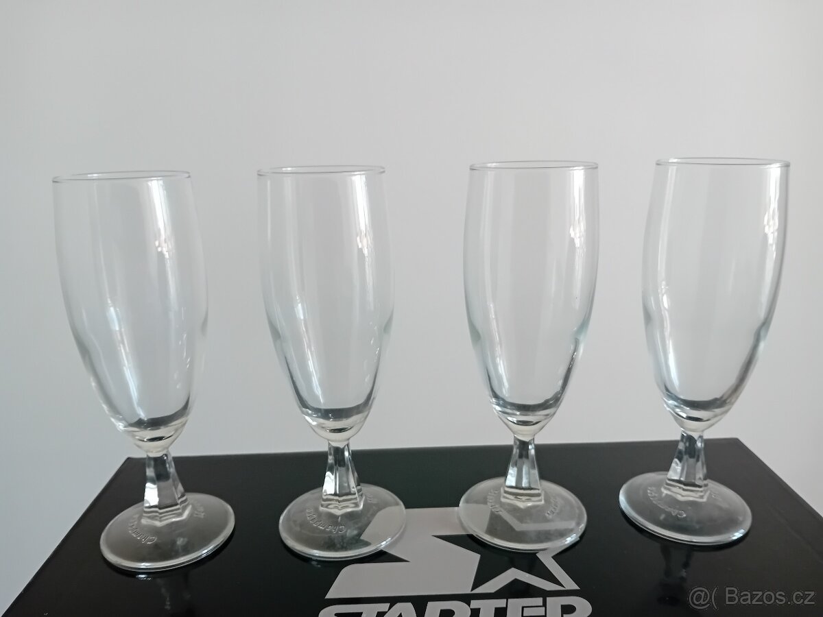 Set 4 křišťálových sklenic na šampaňské