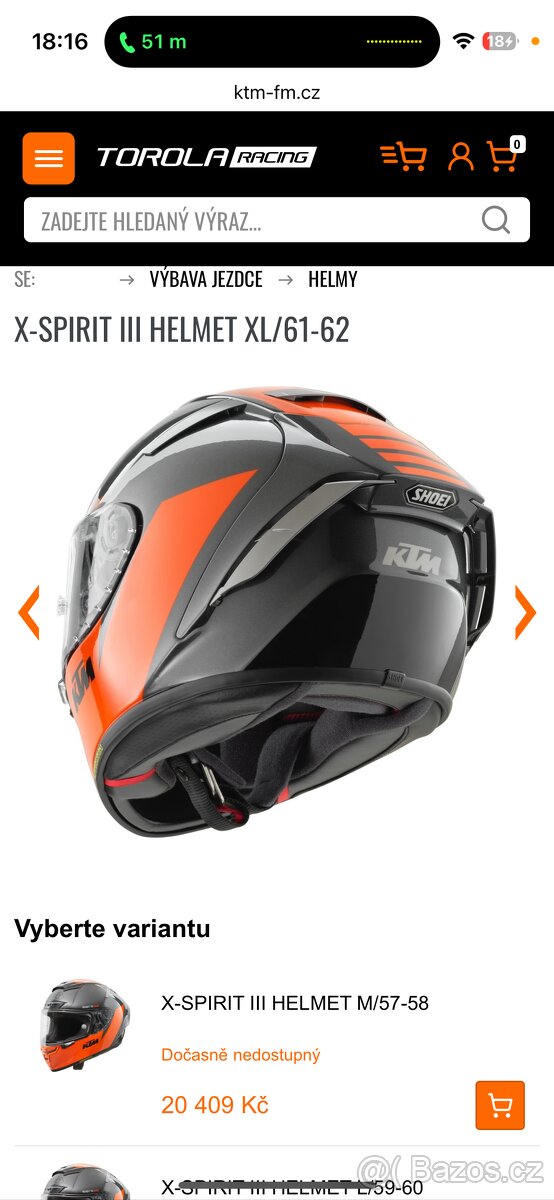 Prodám přilbu shoei