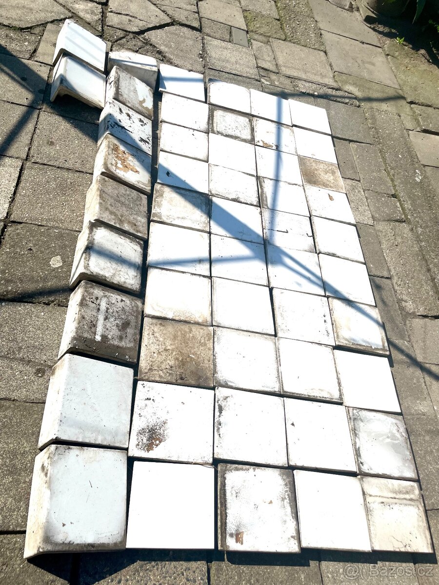Obkladové kachle na kachlová kamna/krb (poklad z půdy)