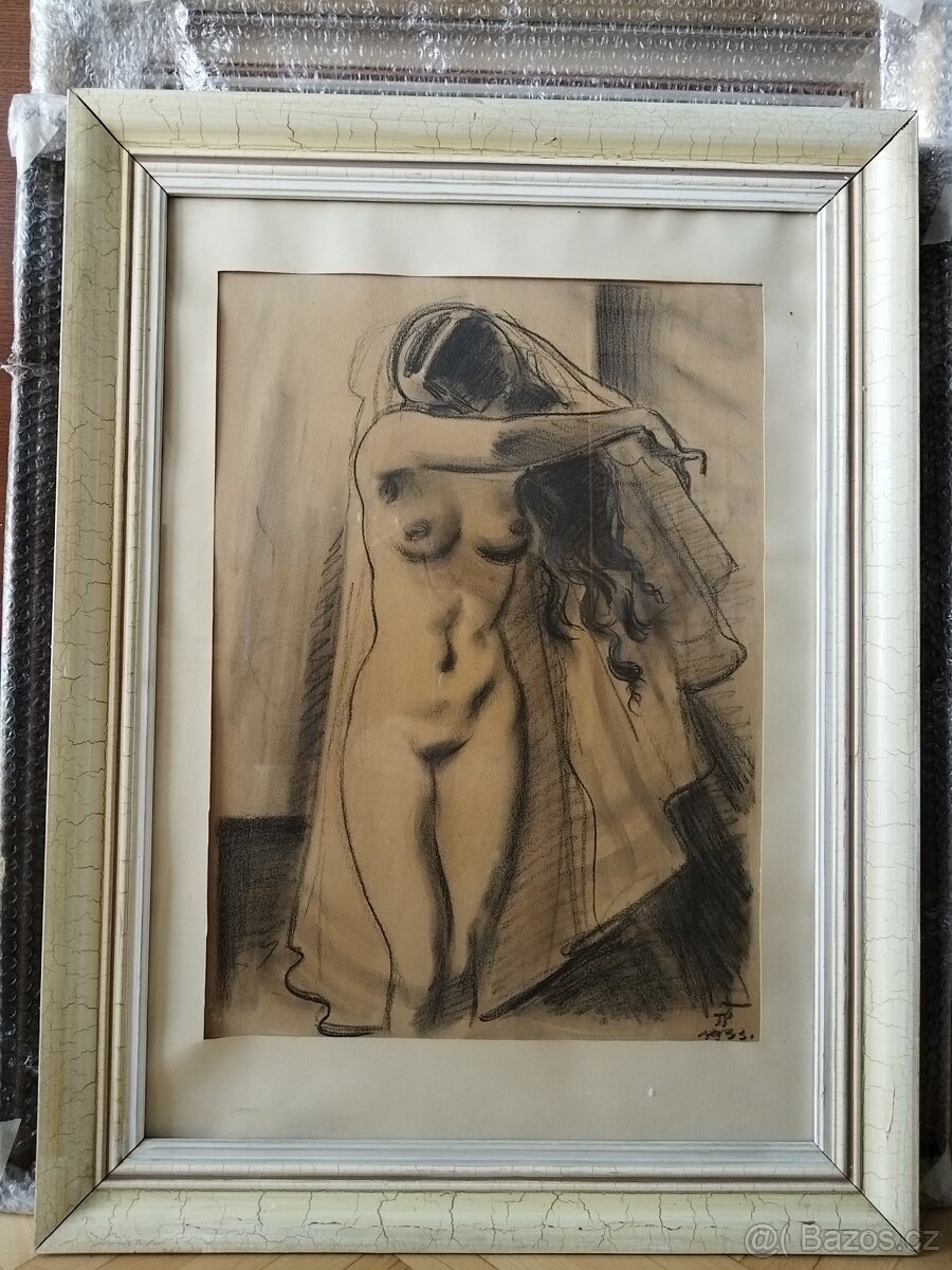 obraz DÍVČÍ AKT, sign. Jaroslav Štika 1933