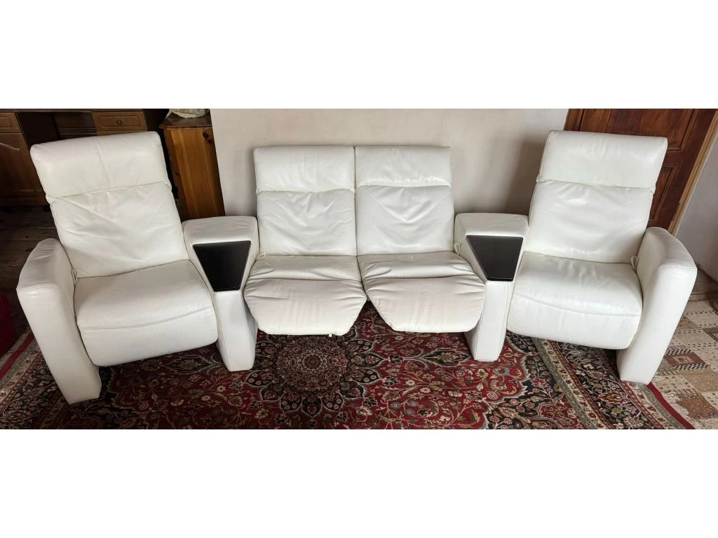 Kožená relaxační sedací souprava 2+1+1,3193
