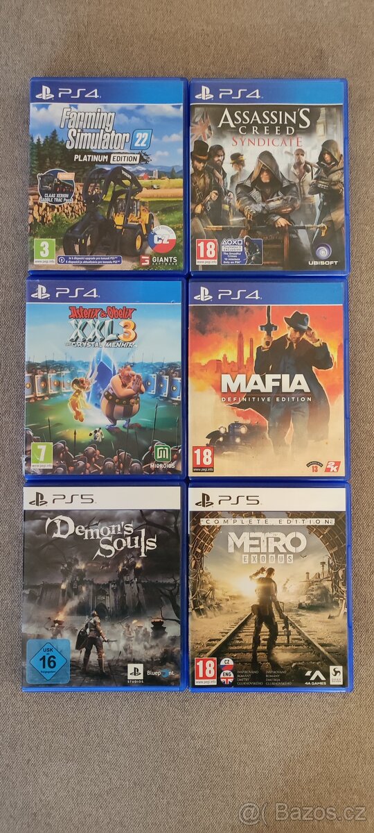 Prodám hry na PS4 a PS5