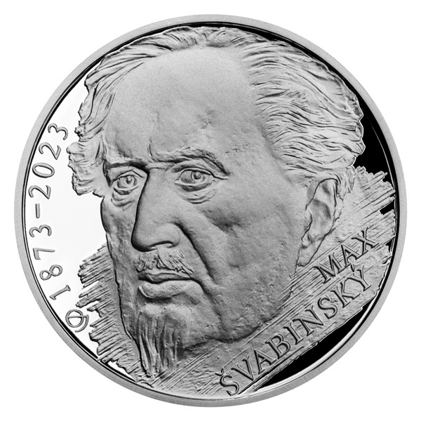 Pamětní stříbrná mince ČNB 2023 Max Švabinský PROOF