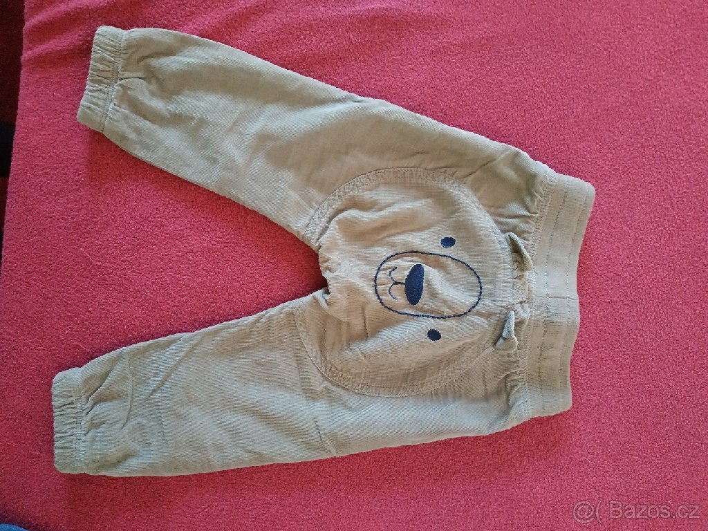 Zateplené kalhoty s medvídkem vel.80
