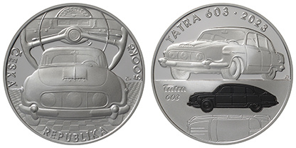 Pamětní stříbrná mince ČNB 2023 Tatra 603 BK