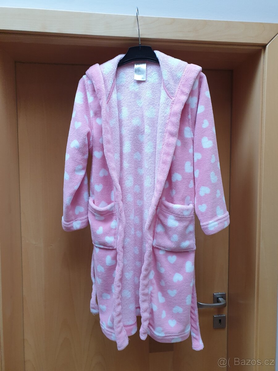 Dívčí župan s kapucí zn. H&M vel.134/140