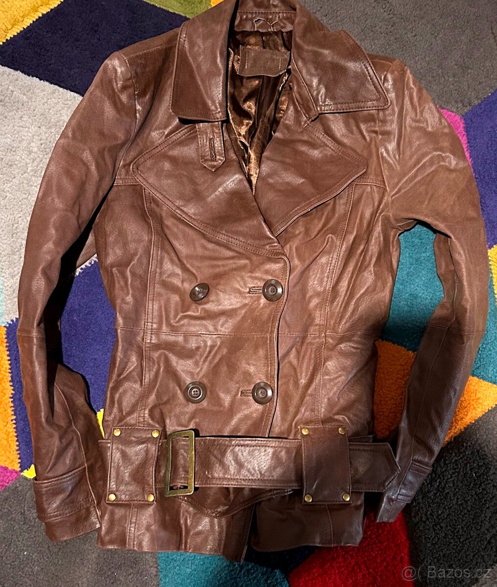 DÁMSKÁ KOŽENÁ SLIM BUNDA- 100% PIG LEATHER 38-40