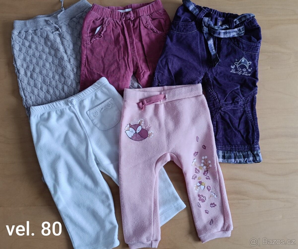 Dětské kalhoty, zateplené, vel.80