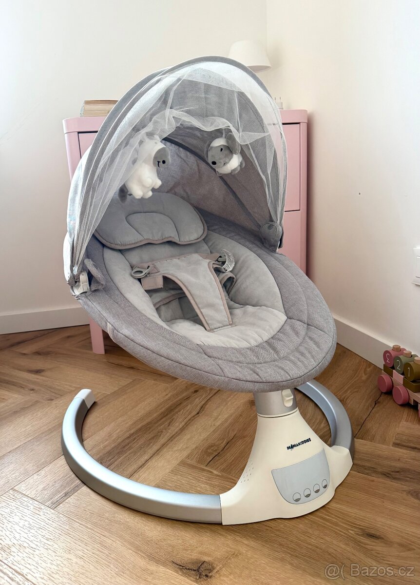 Elektrická houpačka a lehátko Mama Kiddies Premium 2v1 s