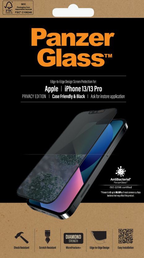 Tvrzené sklo PanzerGlass Edge-to-Edge Apple iPhone 13/13 Pro