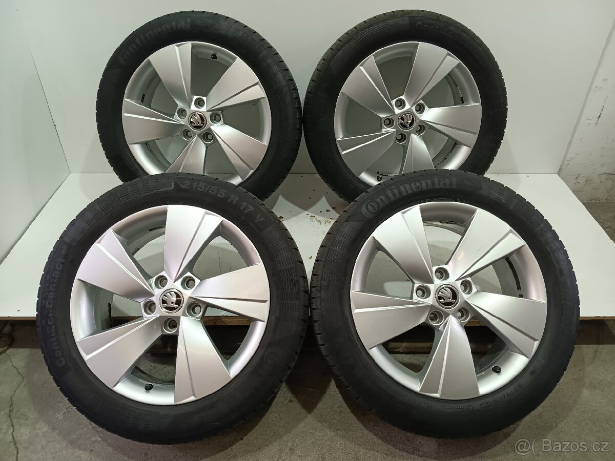 Letní alu kola Superb 5x112 R17 pneu 215/55/17/