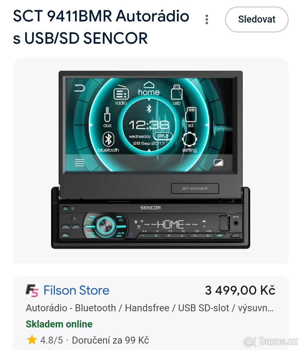 Autorádio Sencor SCT 9411BMR