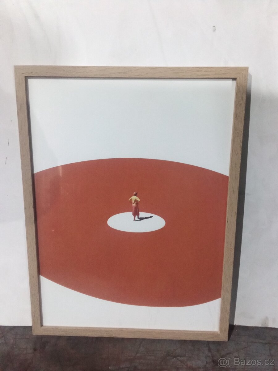 NOVÝ obrázek žena stojící v kruhu 32cm x 42cm nepoužité