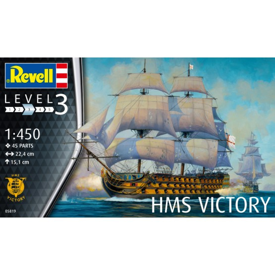 Nový Revell model plachetnice HMS Victory+barvy a lepidlo